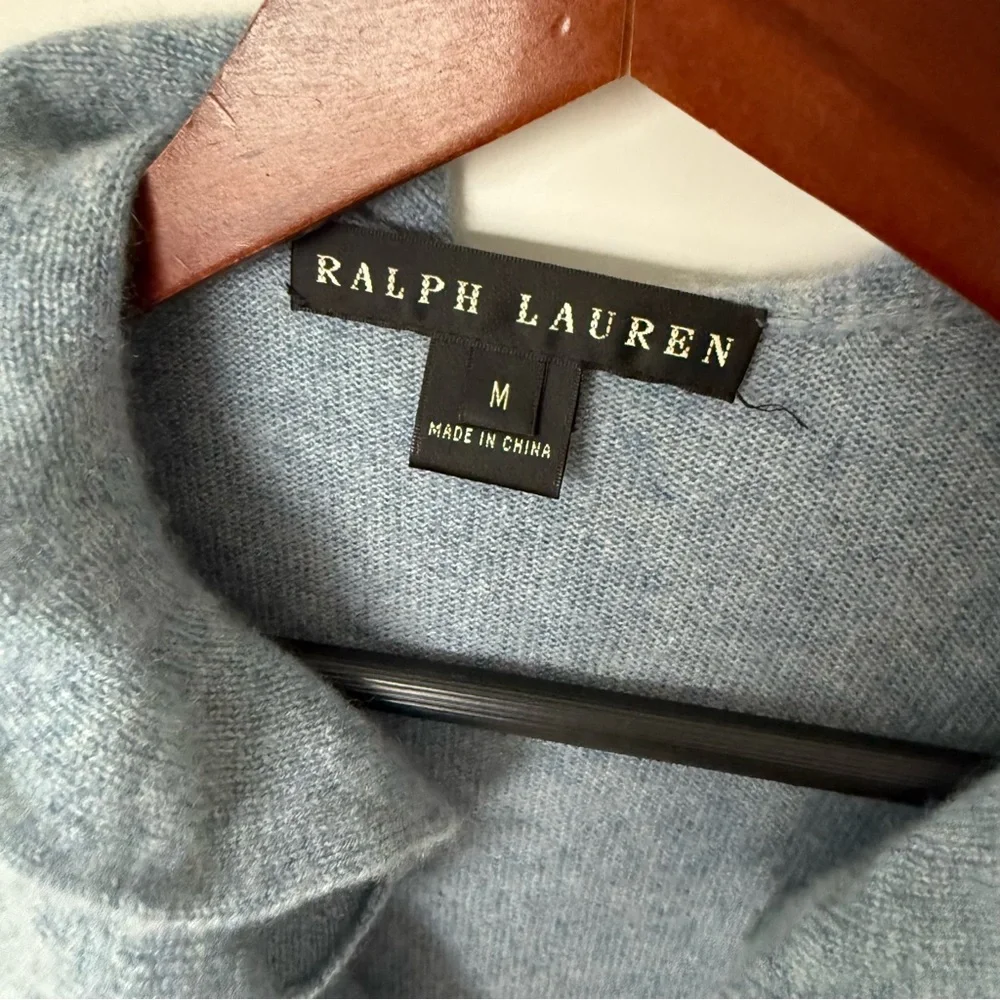 Ralph Lauren Black Label 100% Cashmere Ruffle Duster Long Cardigan Size Large - Picture 3 of 7